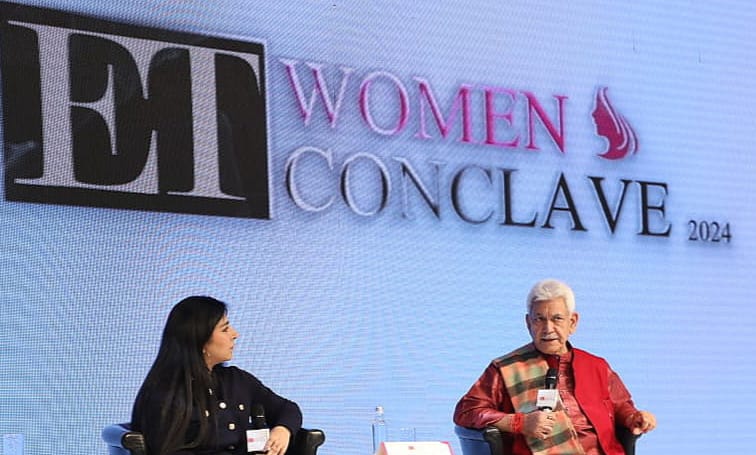OfficeOfLGJandK's tweet photo. Pleased to join ET Women Conclave 2024 today. Highlighted women-led development in J&amp;K and how women entrepreneurship in rural and far-flung areas of the Union Territory is enabling Nari Shakti to foster change at the grassroots. https://t.co/ultfTVFq6N