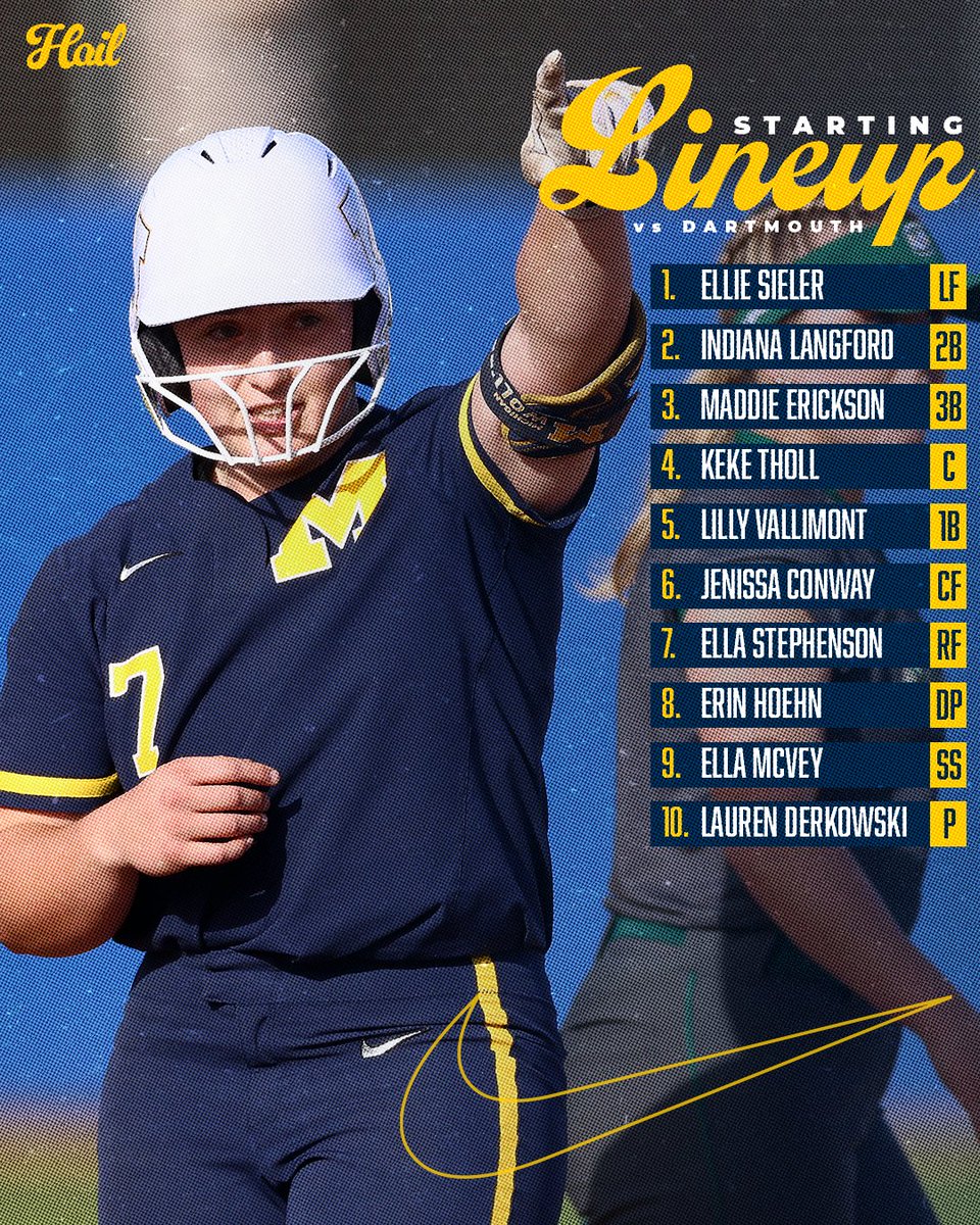 umichsoftball's tweet photo. #GAME26 Starting Lineup.
Live Stats >> https://t.co/wfycWpvQFD https://t.co/s1xGBwCdsy