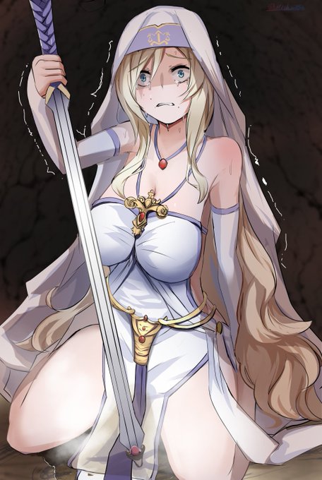 暗闇で恐怖失禁しちゃう剣の乙女ちゃんさんを裏でリクエスト戴いて描いていました 