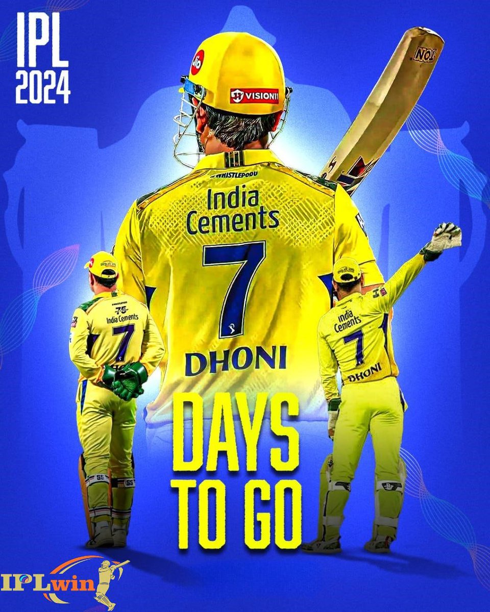 tyler214199's tweet photo. Just 7️⃣ days to go for IPL 2024 🤩

Will MS Dhoni win yet another trophy this season? 🏆

For more information:+44 7397 808170
#IPL #Indiancricketteam #SportIndia #cricket #Money #Moneygame #rummy #Revenuegame #IPLwin #iplwin https://t.co/yq3kf95LnW