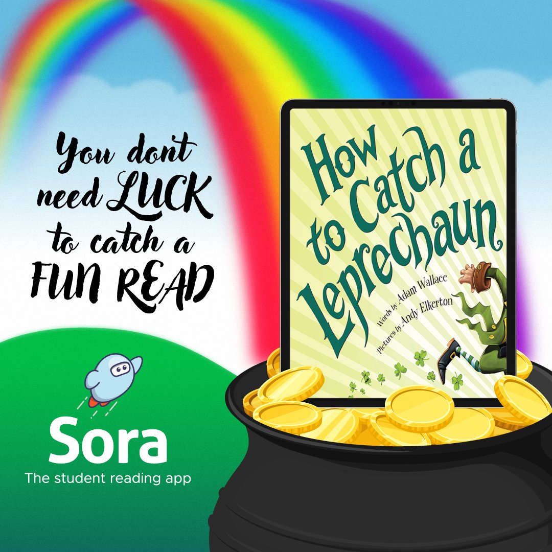 Sorareadingapp's tweet photo. 🍀 No luck needed to find a fun read with Sora! Discover your pot of gold at the end of the rainbow. 📚🌈 #SoraApp #StPatricksDay #Reading #Bookstagram https://t.co/WrsNkCUDDs