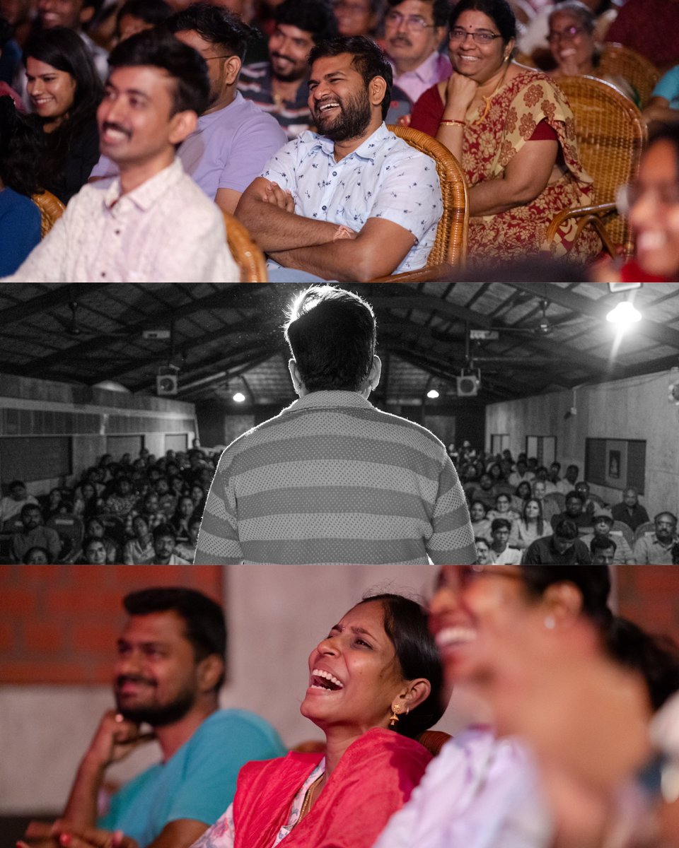 badavagopi's tweet photo. Kickstarting the first show of the tour from Chennai 💛
You all were an amazing audience!🔥#aadyashugproductions #HARITHABADAVAGOPI

📸 : @varshithaa.govardan
Production: @chennaiarttheatre @medai.thestage
Mark
Next show Coimbatore March 23rd. Coimbatore Makkale get ready! https://t.co/nB1fTzYJuM