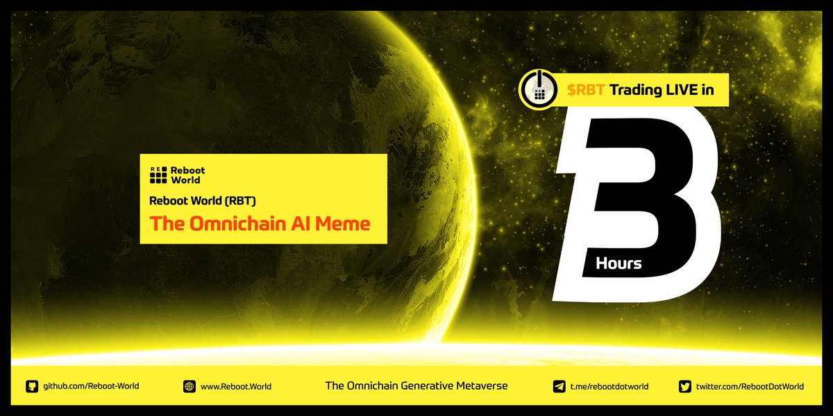 #Omnichain = easy
#Meme = crypto
#AI = money

See you &amp; $RBT/USDT in 3 hours! 

gate.io/trade/RBT_USDT

Trading starts at 9AM (UTC) on March 18th.