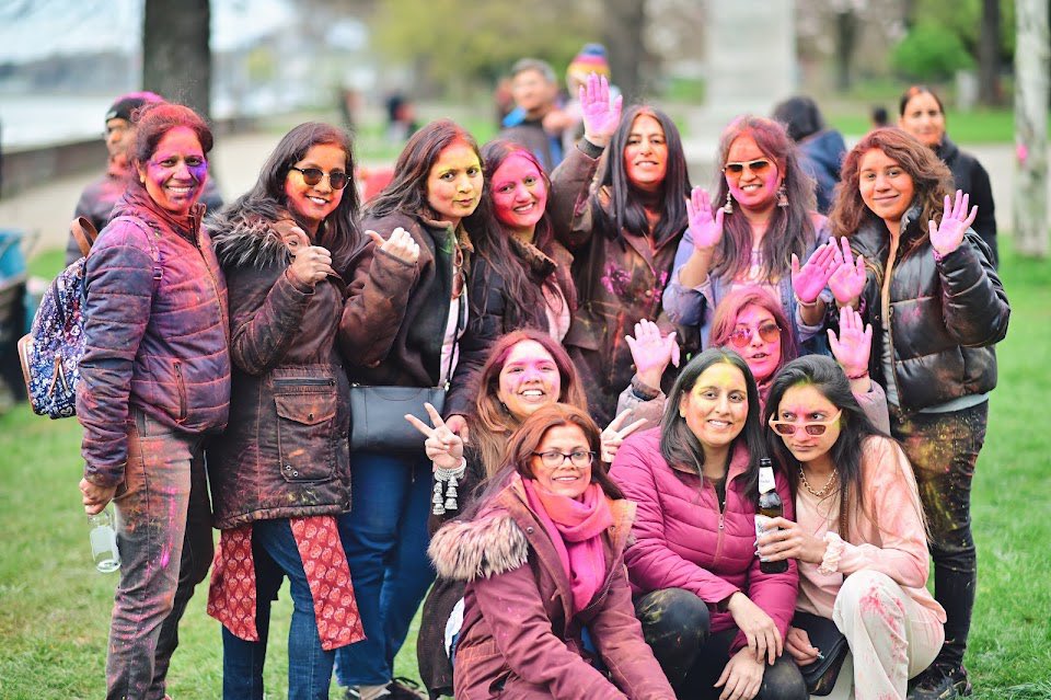 Glimpses from Holi Milan 2024 at Düsseldorf, #Germany. #biharfraternity #holifestival #festivalofcolors #indiansingermany #HoliInGermany #bihariingermany