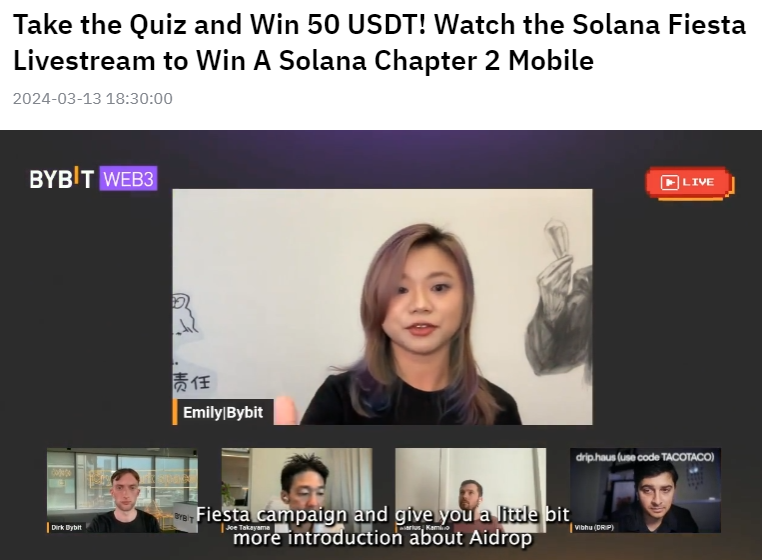 I joined the live chat to win a Solana Mobile Chapter 2 Phone🖤💜
<a href="/Bybit_Official/">Bybit</a> #BybitWeb3 #SolanaFiesta