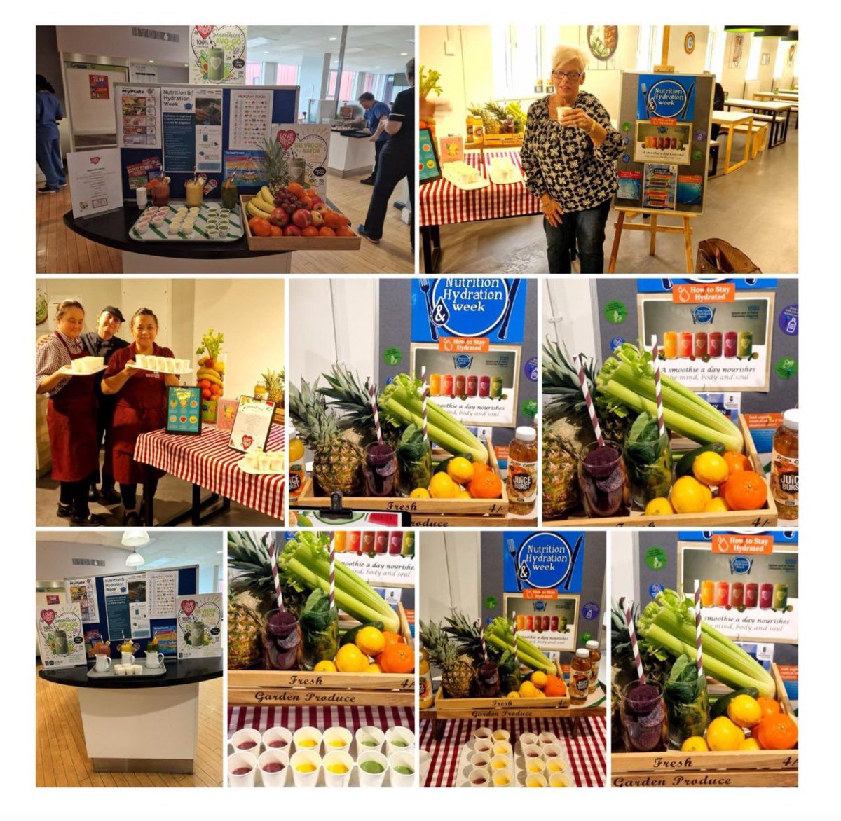 geshNHS's tweet photo. Teams at St George’s &amp; St Helier organised a variety of events and giveaways for patients, staff and visitors to mark #NutritionAndHydrationWeek.

The week, ending today, aims to highlight and educate on the importance of eating and drinking well to maintain health and wellbeing. https://t.co/Csm43KUpi5