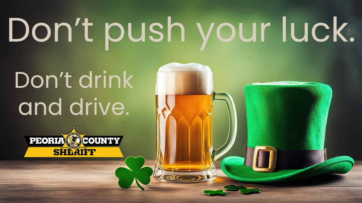 While you're looking for four-leaf clovers, we'll be looking for drunk drivers.

🍀Have a safe St. Patrick's Day from the PCSO🍀