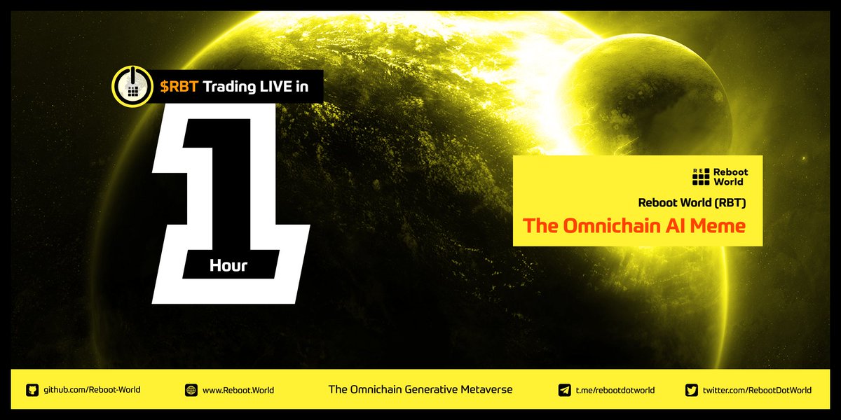 🚀 $RBT will be live in ONLY 1 Hour.

gate.io/trade/RBT_USDT

I know what you thinking. Is it the next #BOME?

We will see in ONLY 1 Hour.