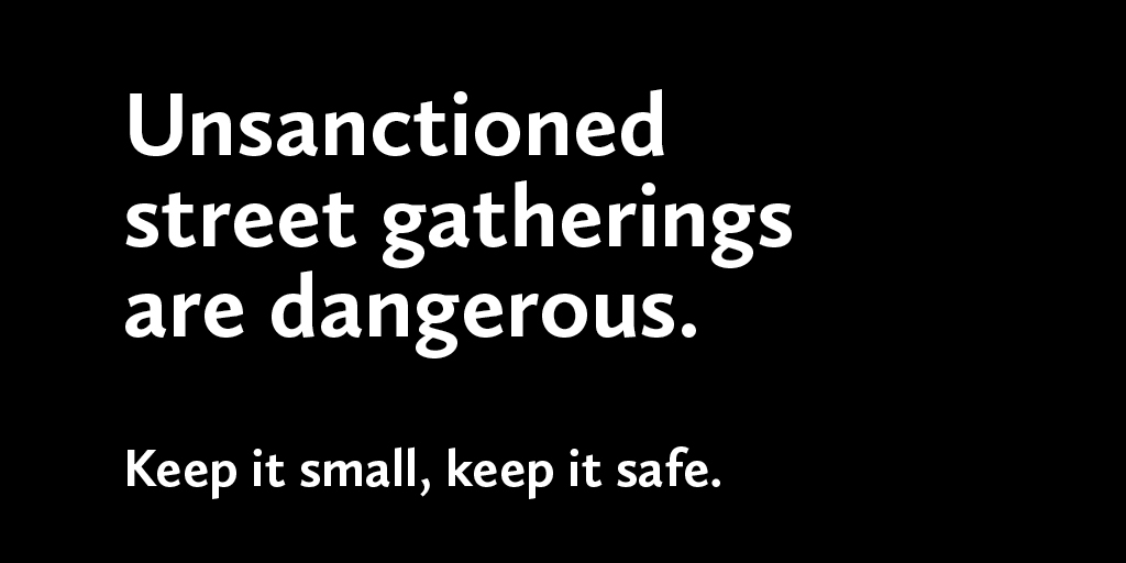 #Laurier actively discourages unsanctioned street gatherings. We strongly encourage our students to make smart choices and engage in safe and respectful behaviours. Look out for each other. students.wlu.ca/safety-tips