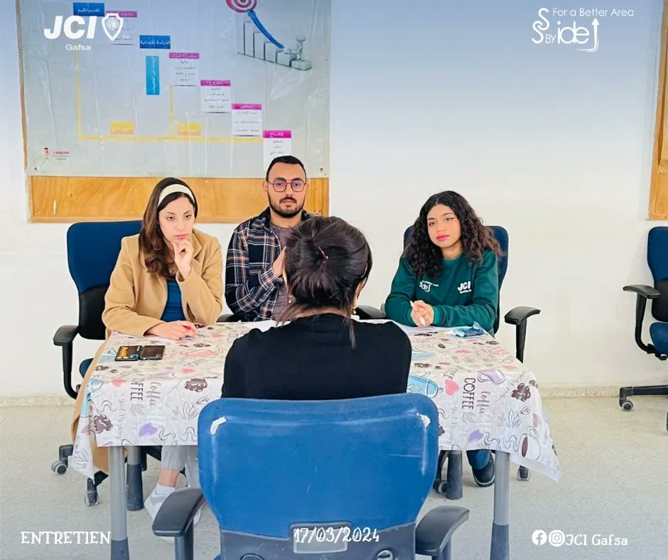 JCI_GAFSA's tweet photo. La Jeune Chambre Internationale de Gafsa a organisé sa journée de recrutement le dimanche 17 mars 2024 💙✅
#JCI_Gafsa
#JCET2024
#Zone_D #JCI_TUNISIE
 #41stAnniversary https://t.co/kFTfULKV9i