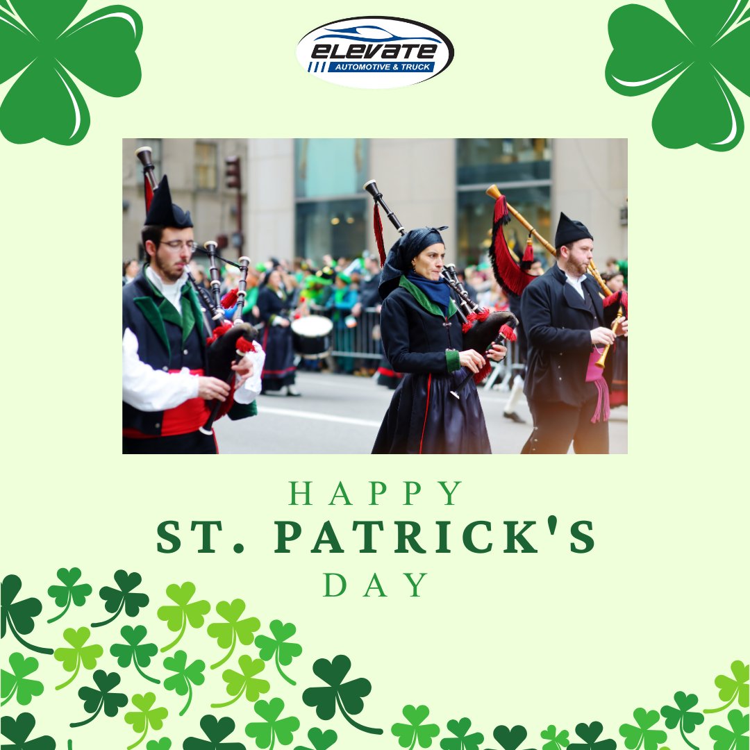 ☘️🍀 Happy St. Patrick's Day from Elevate Auto & Truck! 🍀☘️ May the luck of the Irish be with you on this special day. We wish you a day filled with joy, laughter, and safe travels on the road.