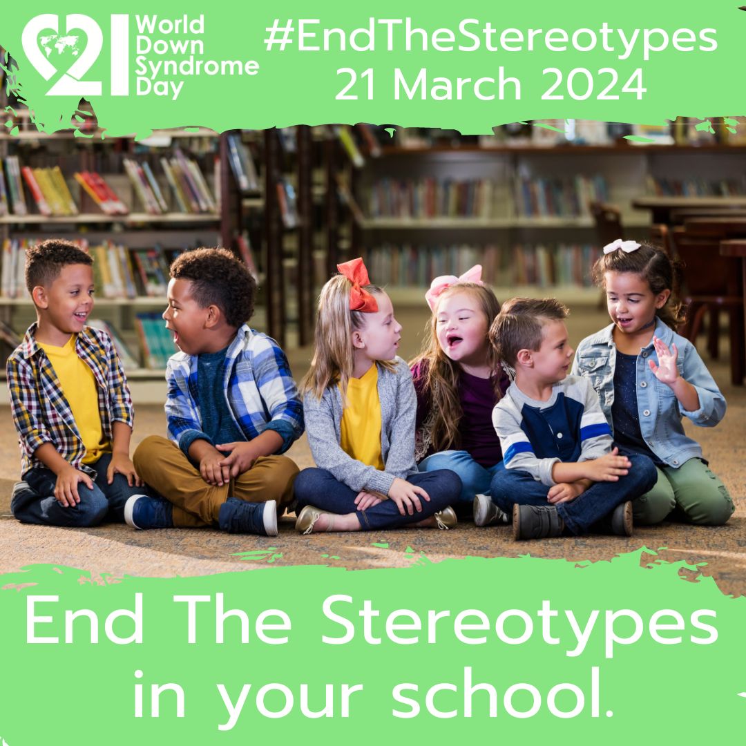 WorldDSDay's tweet photo. For WDSD 2024, we call for people worldwide to End The Stereotypes. We have created resources to help talk to children about stereotypes.
Sign up to access our FREE resources: https://t.co/1VnhfYUOzp 
#WorldDownSyndromeDay #EndTheStereotypes #AssumeThatICan #DownSyndromeAdvocate https://t.co/OTenW9kt17