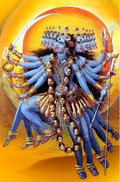 ทศมหาวิทยา มูลมันตรา (Dash Mahavidya Moola Mantra)

1.พระเทวีมหากาลี

✅เอกากษรี มันตรา (มนตราพยางค์เดียว)
ॐ क्रीं
Om Kreem
"โอม กรีม"

✅ฉตากษรี มันตรา(มนตราหกพยางค์)
ॐ क्रीं कालिके स्वाहा
Om Kreem Kalike Svaha
"โอม กรีม กาลิเก สวาหา"

#ศักติปุราณะ #ทศมหาวิทยา #มูลมันตรา