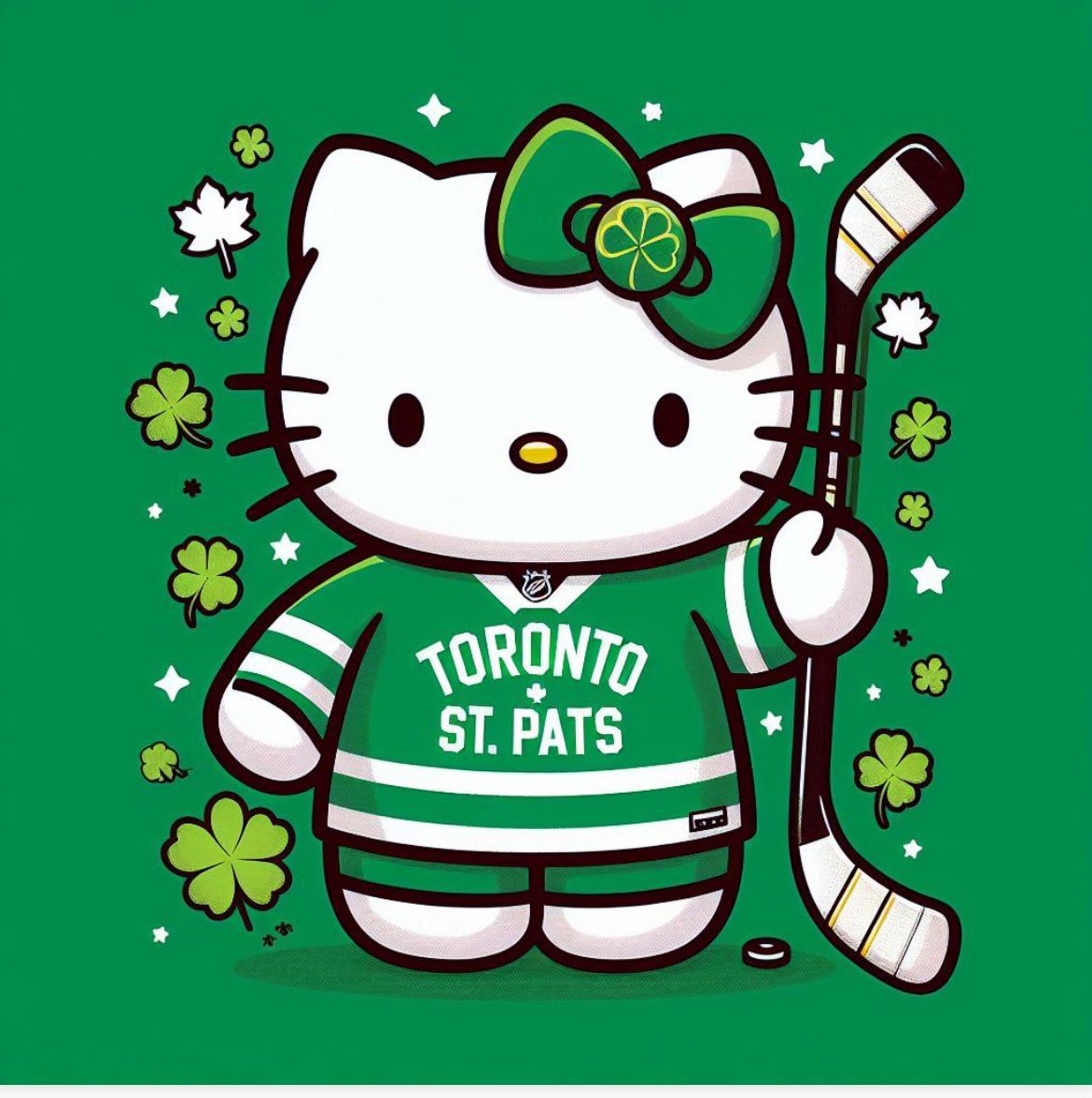 c14_chan's tweet photo. Happy St Patrick’s day to y’all!!!🍀💚🏒#LeafsForever #TorontoStPats https://t.co/qIhbU1vOup