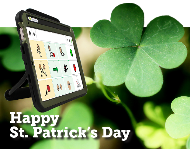 aac_forbes's tweet photo. Happy Saint Patrick’s Day from Forbes AAC! #AAC #ForbesAAC #CoughDropAAC #WinSlate #ProSlate #speechandlanguage #SLP #augcomm https://t.co/ZZkmfbaW6F