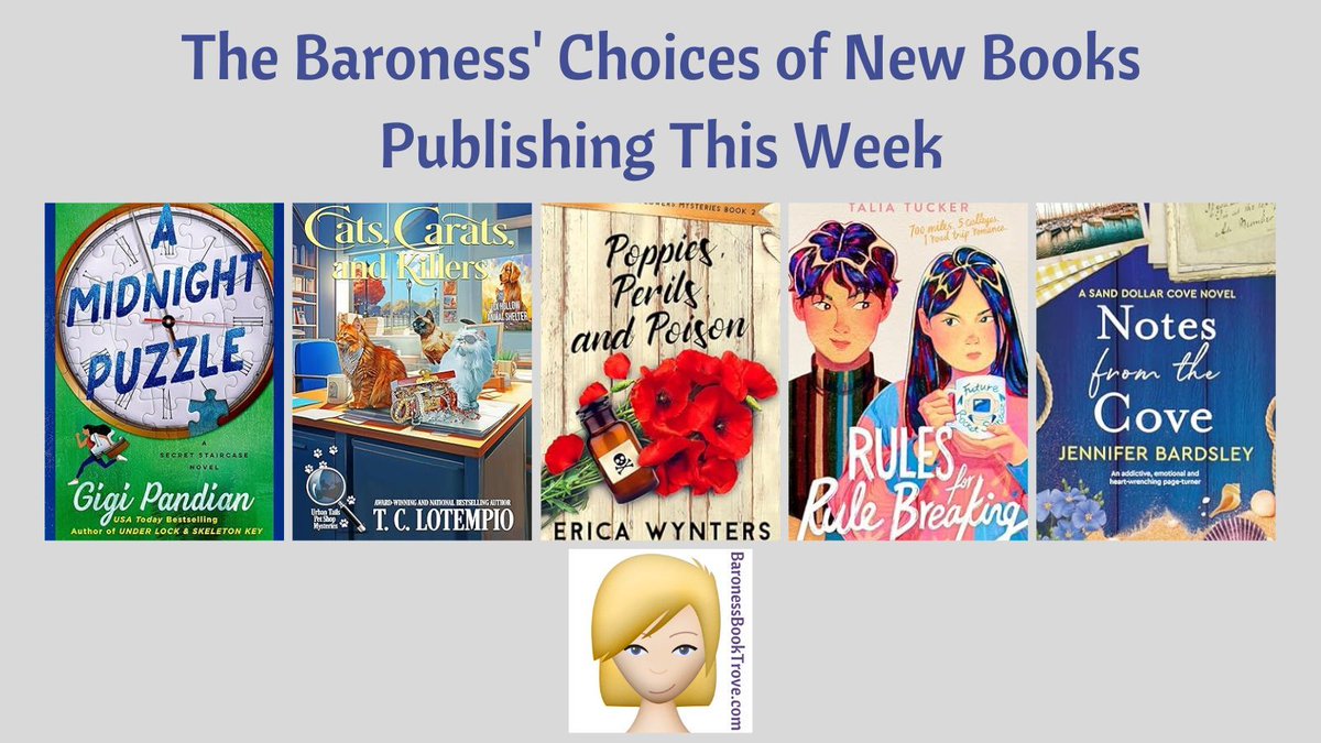 Hello! Here are my choices for #newreleases for the 12th Week of the year. I will reply with the authors. #cozymysteries #cozyanimalmystery #youngadultromance #womensfiction
buff.ly/4bX7o8t