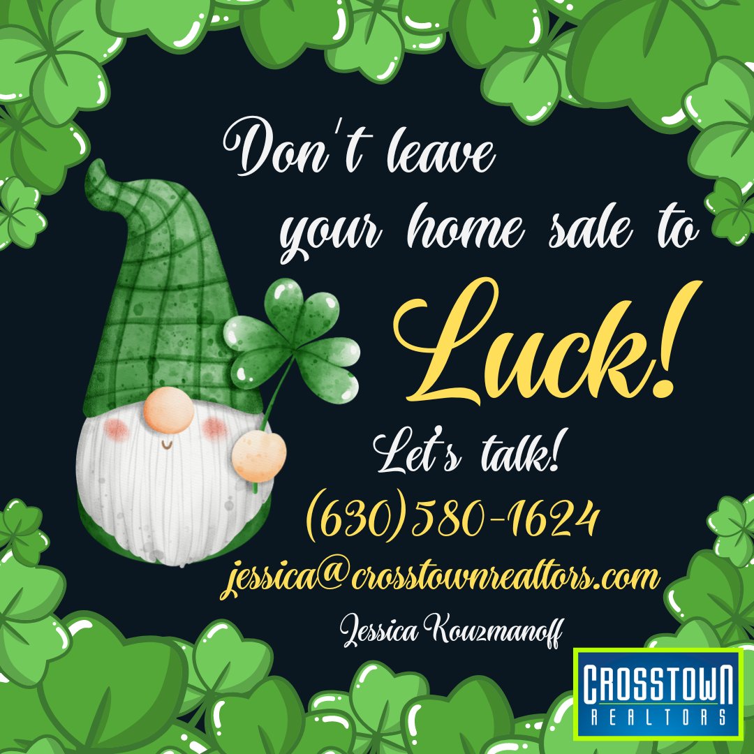 JKouzmanoff's tweet photo. 🍀 Feeling lucky this St. Patrick’s Day? Your home’s fortune shouldn’t rely on a four-leaf clover! 🏡✨ Get in touch with me for a pot of gold-worthy service that'll make your home sale sparkle! #StPatricksDay #LuckOfTheIrish #RealEstate #RealtorLife #HomeSelling https://t.co/22btmzJLtp