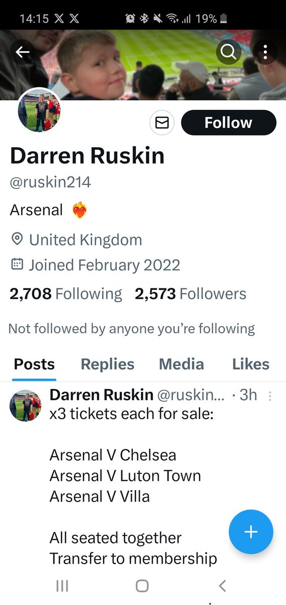 NEVER BUY TICKETS FROM @ruskin214 thats not his real name, he is a scammer.