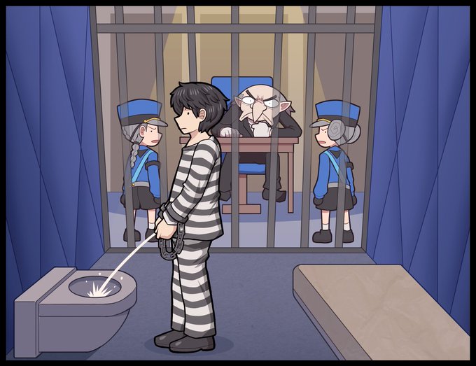 「囚人服」のTwitter画像/イラスト(新着｜RT&Fav:50)