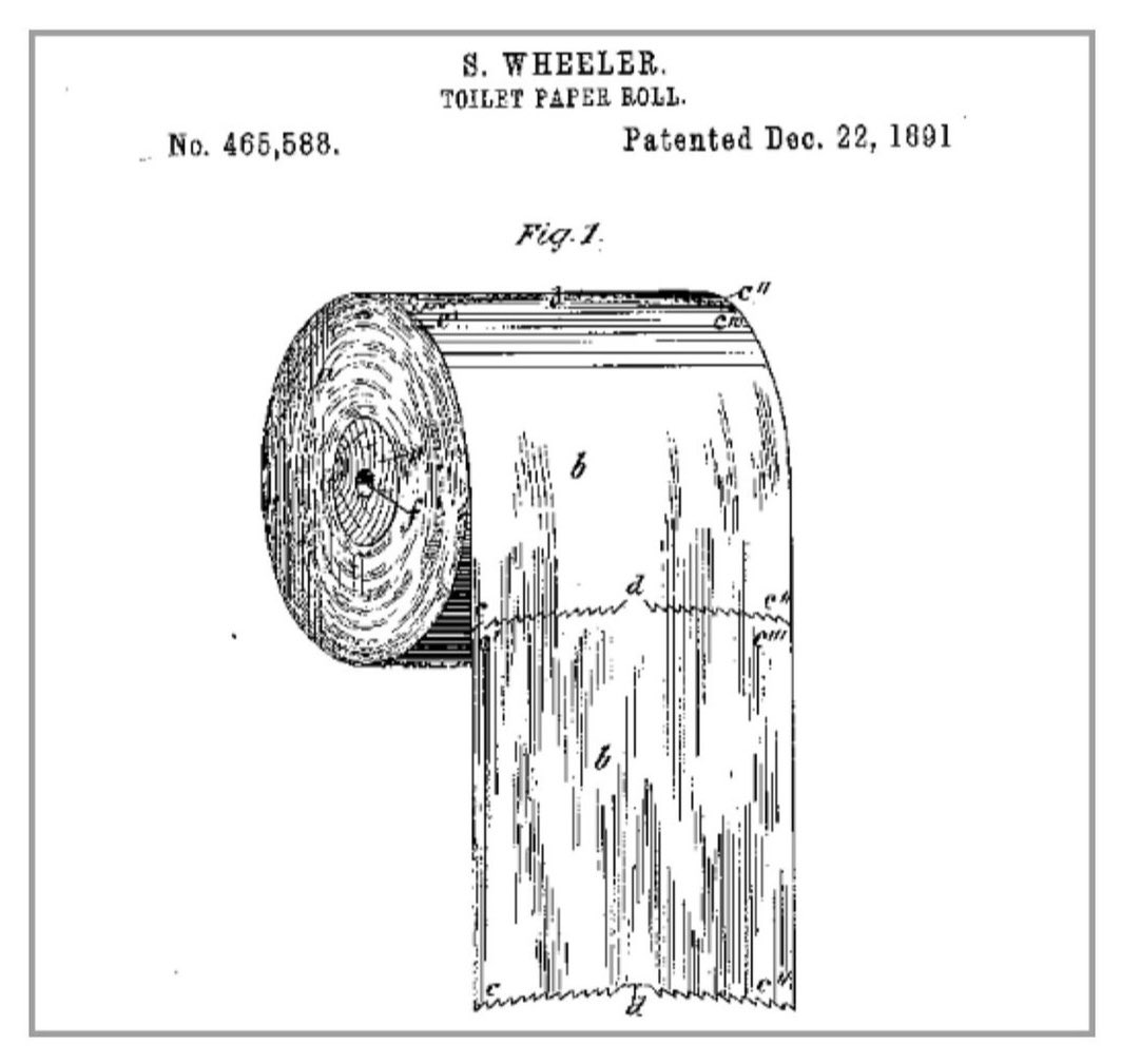 Strazijl's tweet photo. Voor het geval er twijfel bestaat over de juiste manier om een toiletrol op te hangen, hierbij de  originele patentaanvraag uit 1891😀 https://t.co/rTX15jLreS