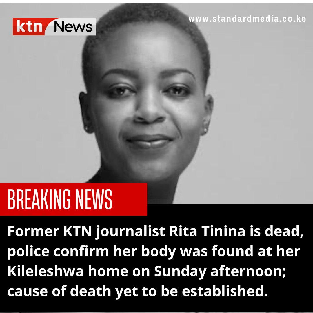 Sad week....
Rita Tinana was such a sensation.. a household name back in the days. RIP 
#Ritatinina
#BrianChira