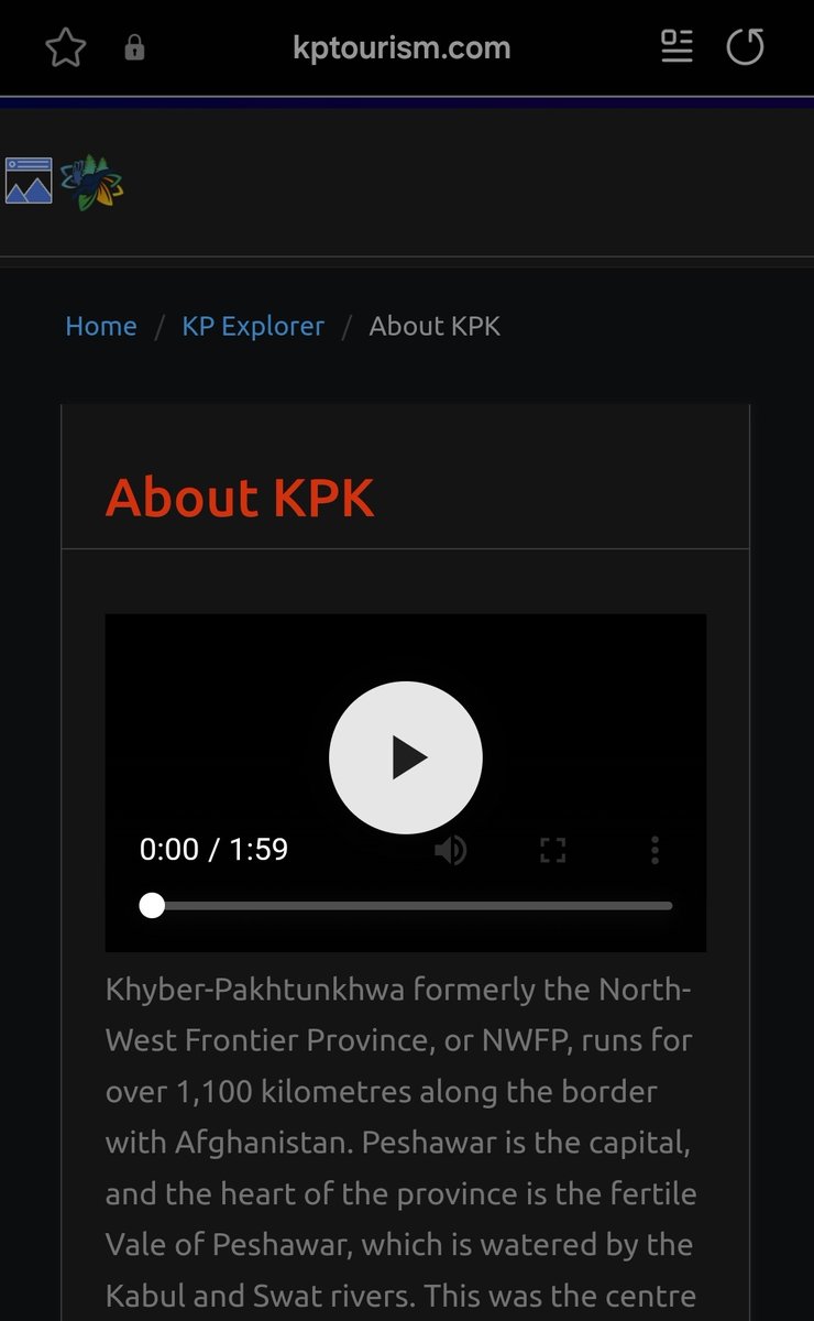 Hey <a href="/kptourism/">Khyber Pakhtunkhwa Culture & Tourism Authority</a>, while browsing your website, I discovered a significant error in the 'About KPK' section. As per my understanding, it is 'KP' and not 'KPK'. Kindly review and correct.
Accuracy Matters.

#itsKPnotKPK #KPtourism #KhyberPakhtunkhwa 
<a href="/GovernmentKP/">Government of KP</a>