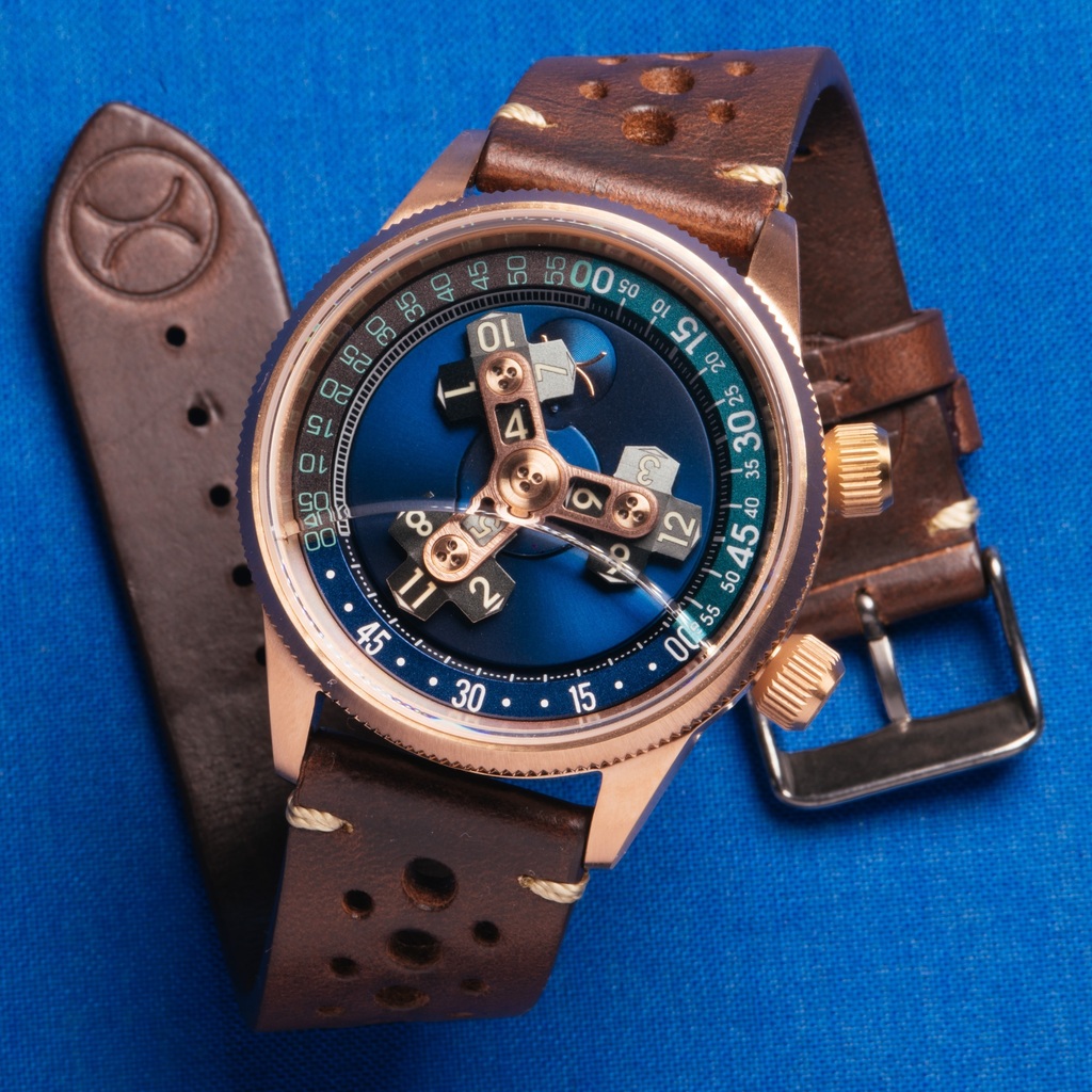 XericWatches's tweet photo. Other straps can reinvigorate your watch’s look. Take this #XericVendetta2 with Xeric Horween leather racing strap. #xericwatches #wanderinghours #wanderinghour #watchcomplication https://t.co/P0twQtmLe0 https://t.co/l20tjV5tTT
