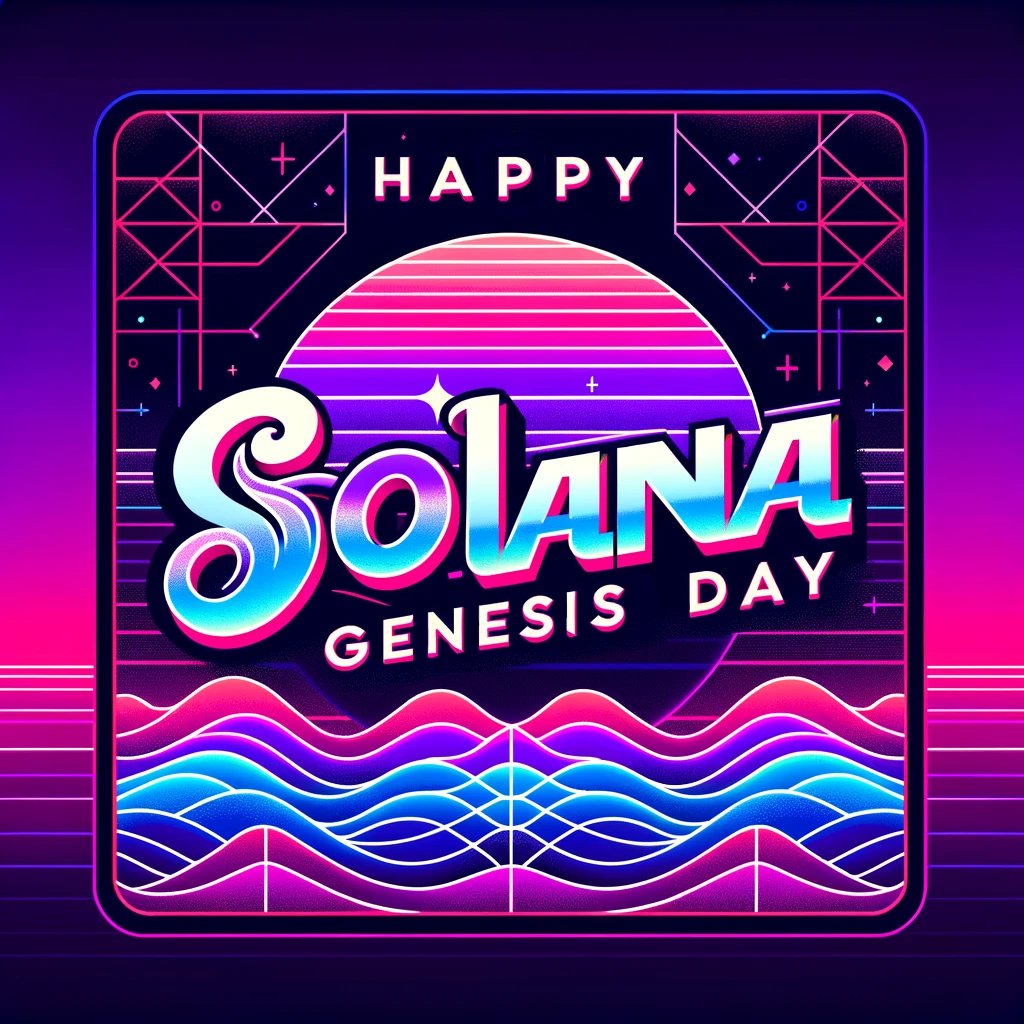 Tristan0x's tweet photo. Happy @solana Genesis Day! 🌅

4 years down and it's only just the beginning. https://t.co/S33Yi2x0BH
