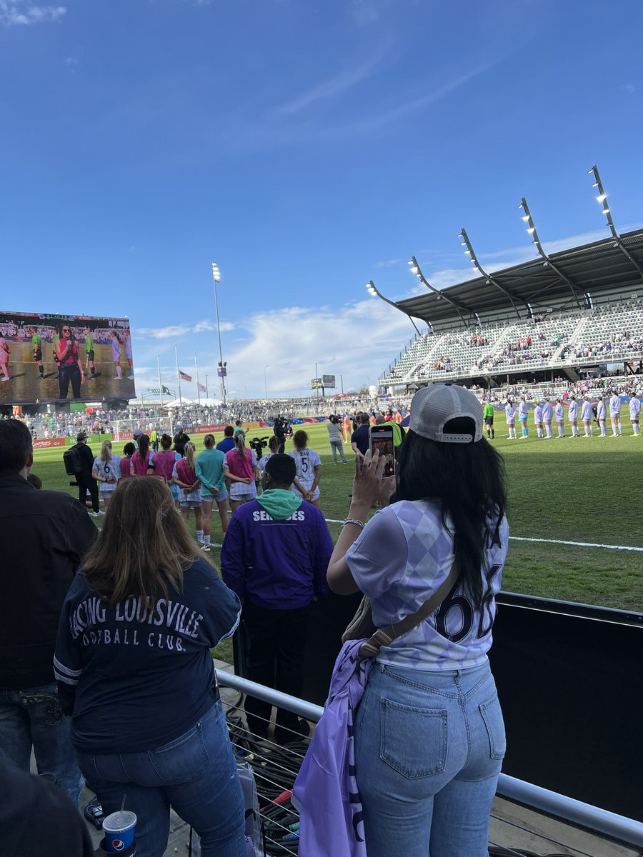 Wholesome story alert from yesterday’s #RacingLou game: Reilyn Turner’s mom was down here by our seats filming Reilyn during the entire walkout and anthem. I don’t think you could have found a prouder parent that day. 🥹💜