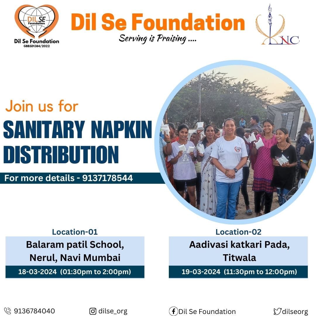 Join us in promoting menstrual hygiene by distributing sanitary napkins to those in need. Every female deserves access to basic menstrual care. #breaktaboos #sanitarynapkin #sanitarynapkinsdistribution #dilsefoundation #servingispraising #empoweringwomen #womenempowerment