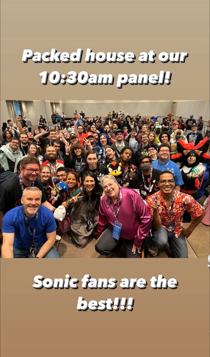 Sonic fans really are the best! Thanks to everyone who came out to our panel, first thing on Saturday morning. 💛🦊