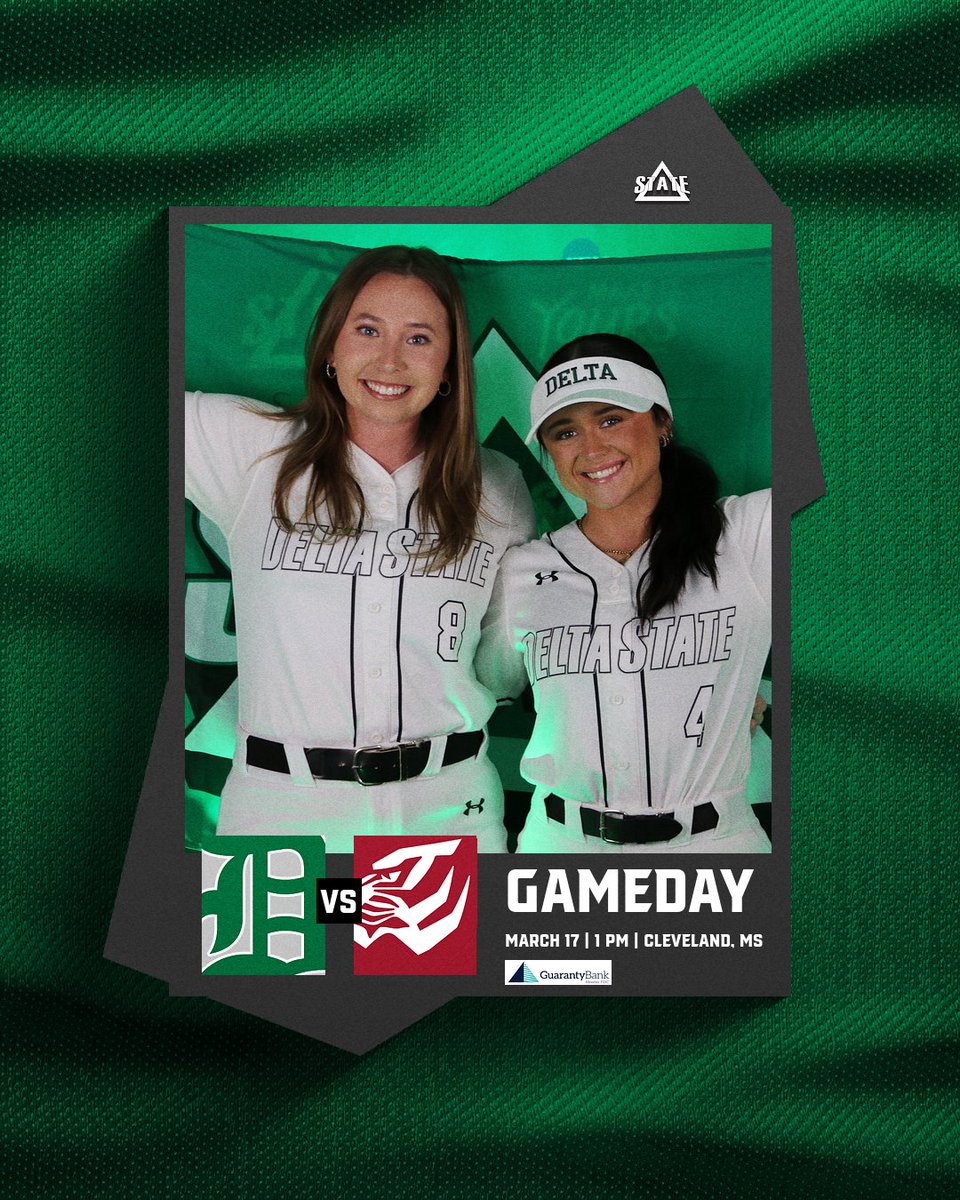 DeltaStateSB's tweet photo. 𝙇𝙖𝙙𝙮 𝙎𝙩𝙖𝙩𝙚𝙨𝙢𝙚𝙣 𝙂𝙖𝙢𝙚𝙙𝙖𝙮
#WhereChampionsPlay 🥎

🆚🐯: West Alabama
🏟📣: University Field
🗺📍: Cleveland, MS
⏰: 1 pm 
📺: https://t.co/XwD5Gp4GZF
📊: https://t.co/RkyrUHSUxD https://t.co/B5pAji48WF