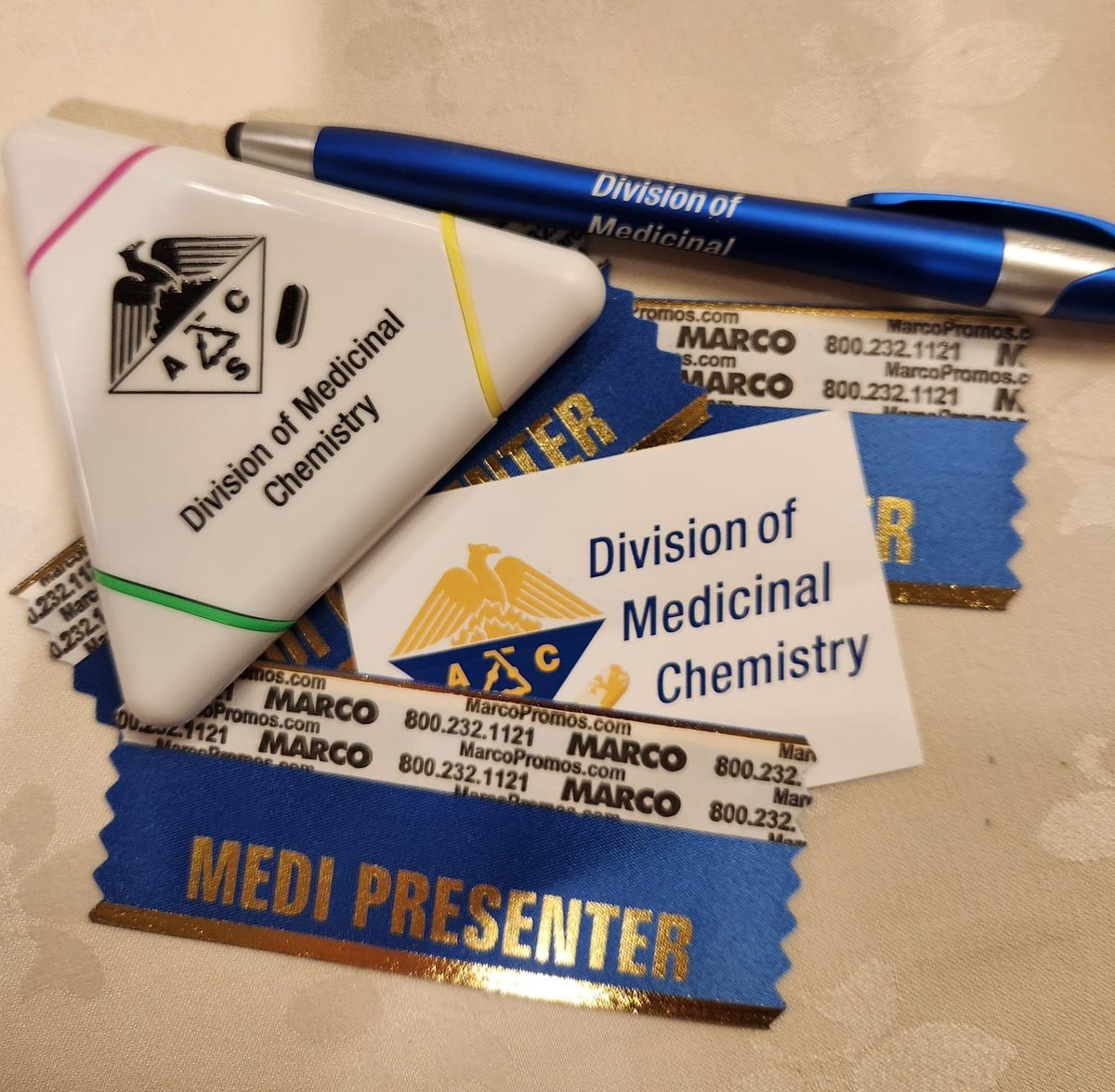 📢 Are you presenting in a MEDI session at #ACSSpring2024? Stop by Division Row (TONIGHT, March 18) at Sci-Mix Hall C. We will be there with swag and presenter ribbons from 8–10 PM (CDT)! See you there!