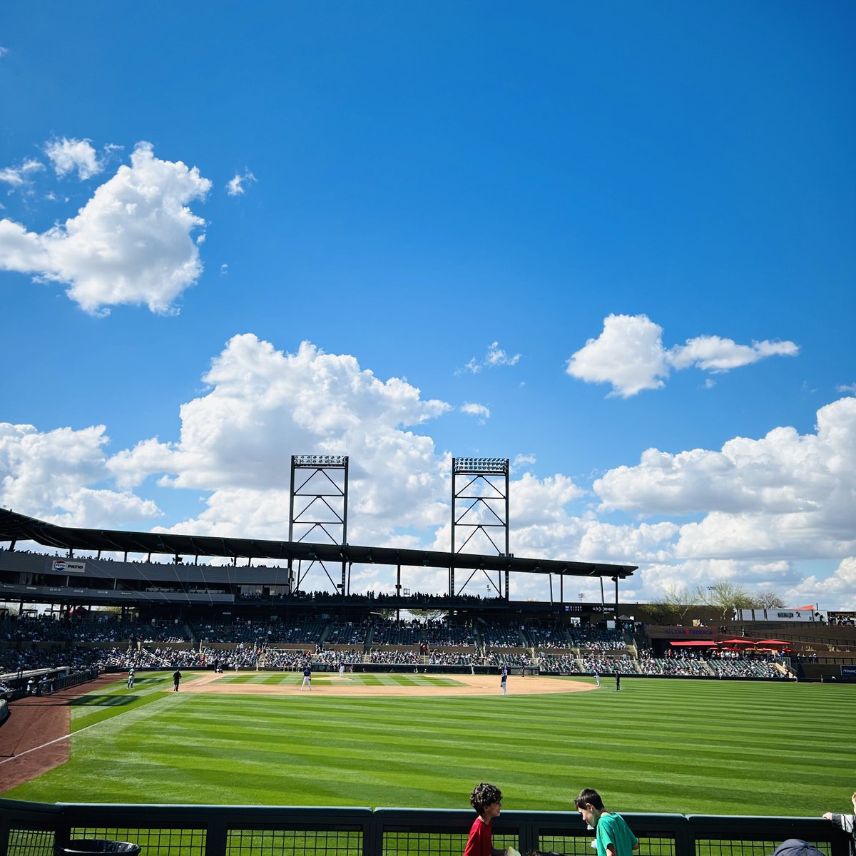 JAK__KIDD's tweet photo. ⚾️Our 1st Spring Training game in Az. ⚾️
@Rockies #TalkingStick #Rockies #Baseball #SaltRiverField https://t.co/PwBC19Og4K