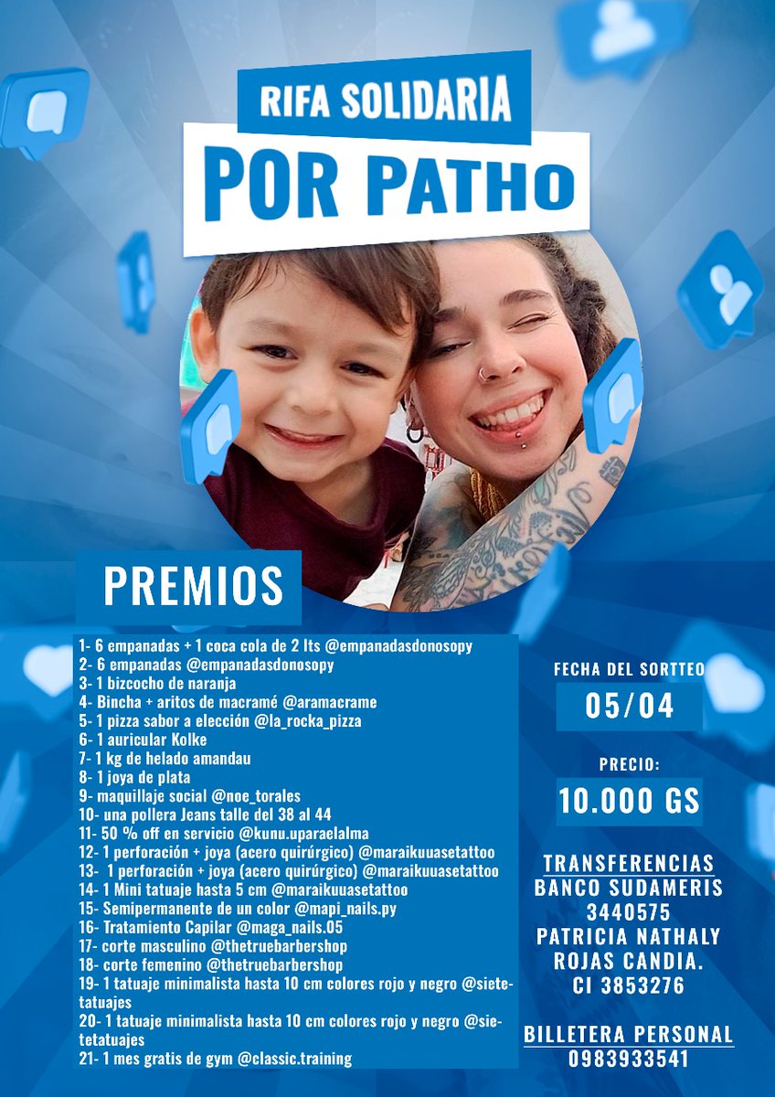 Comprandome al menos 1 rifa ya nos están ayudando muchísimo porfavor ayúdenme a llegar a mi meta, muchísimas gracias desde ya 🥺✨ cualquier cosa al pv o a mi número 0983933541, Rt xfa