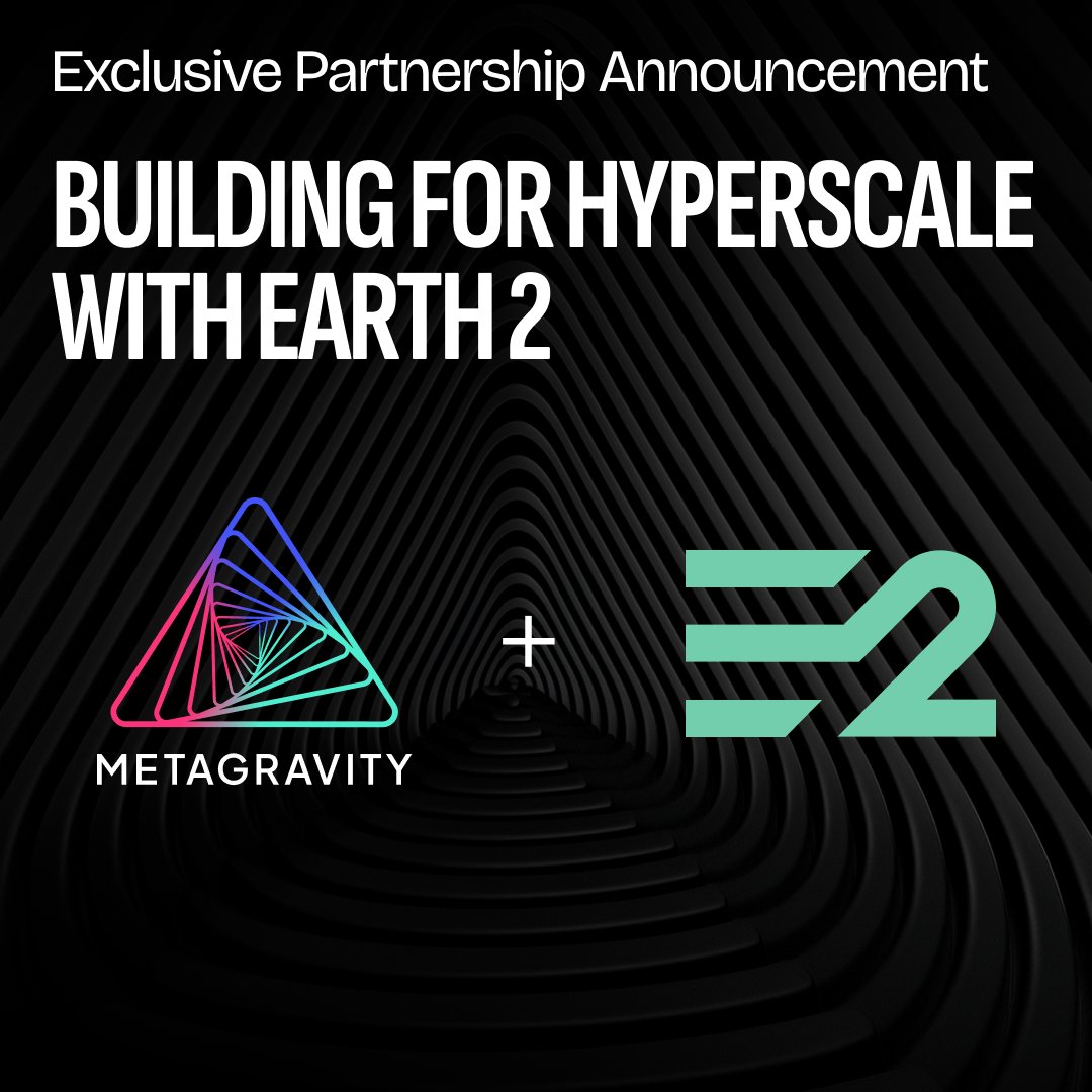 MetaGravity Partners with Earth 2 for a Scalable Digital Replica of Earth This collaboration will leverage MetaGravity's #HyperScale Engine to empower @earth2io (the creators of a groundbreaking 1:1 scale, interactive digital replica of the planet Earth) to achieve unprecedented…