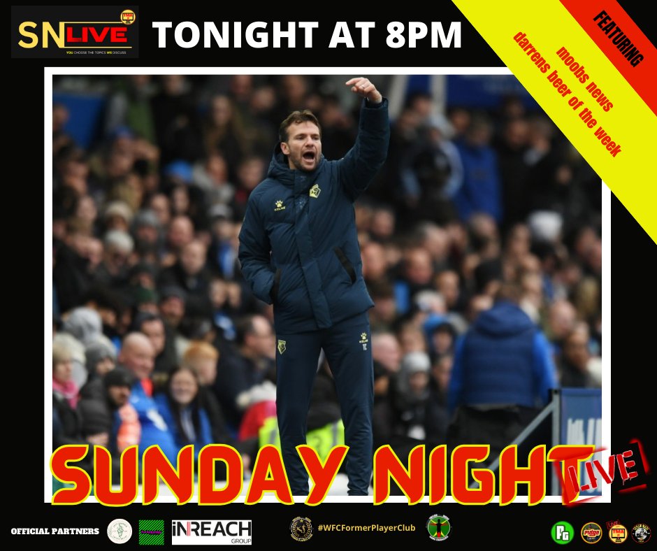 TONIGHT AT 8PM - #SundayNightLive

YOU Choose The topics WE Discuss

#WFCFormerPlayersClub #watfordfc #TMA