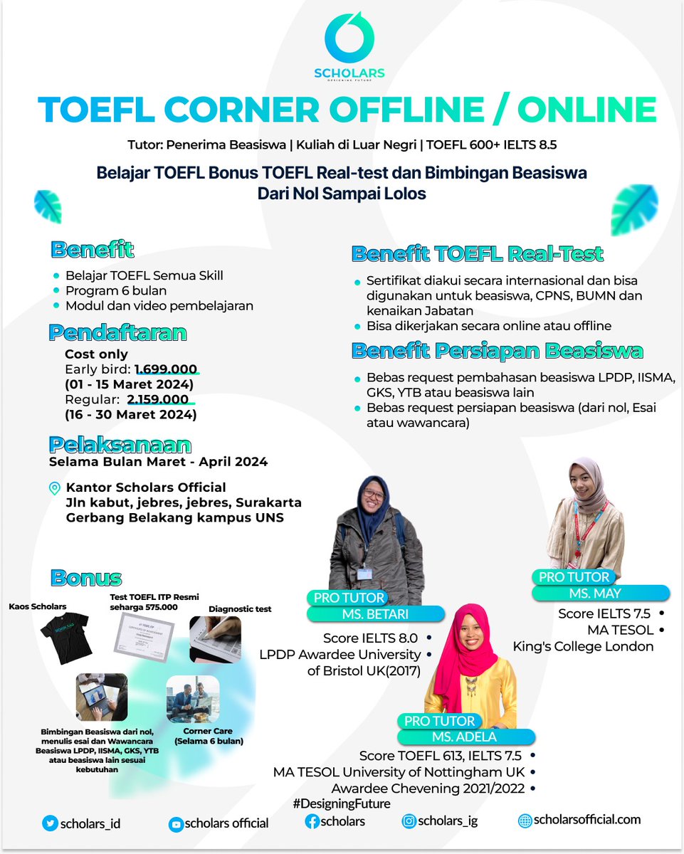 Bentar lagi cpns sama recruitment bumn buka yah, sabi nih prepare dulu TOEFL nya. Boleh nanya-nanya sepuasnya, gratiss hehe

#CPNS
#BUMN
#TOEFLPreparation