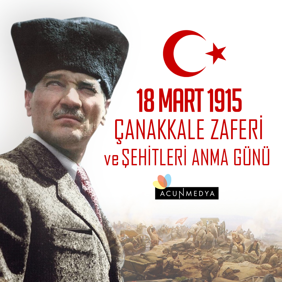 18 Mart Çanakkale Zaferi ve Şehitleri Anma Günü’nün 109.yıl dönümünde Ulu Önder Gazi Mustafa Kemal Atatürk’ü ve tüm şehitlerimizi saygı, sevgi ve rahmetle anıyoruz.