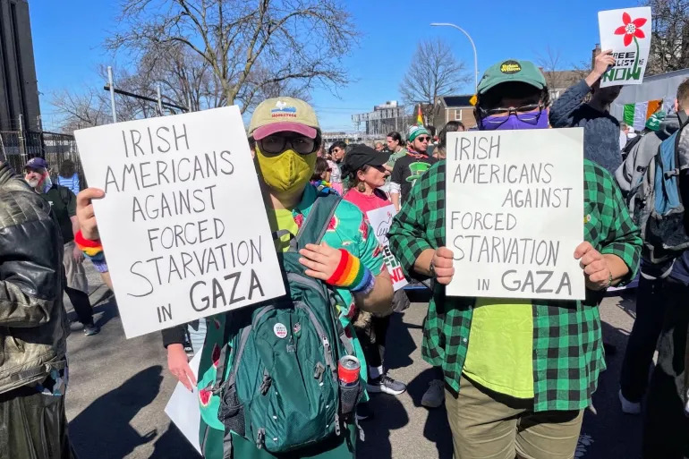 Irish Americans speak out He's lost my vote, Many express disillusionment with Biden over the Gaza war. St Patrick's Day protests signal potential challenge for Biden in swing states

#IrishAmericans #Biden #GazaWar #StPatricksDay #Russia #Russia #Ukraine #Kyiv #GazaStrip #Niger