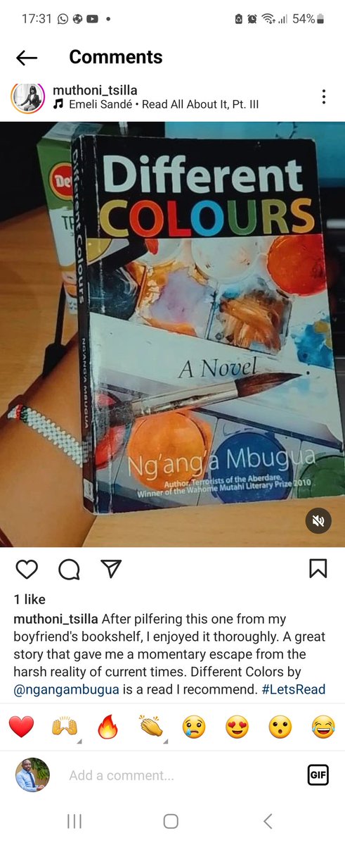 MbuguaNganga's tweet image. I am made to understand that there is a four year class at @DaystarUni that is reading my novel, #DifferentColours. Asanteni sana. If you need a copy let me know. Or you can buy a digital copy at @ekitabu. Meanwhile, a reader has spoken. Best endorsement ever! #BestBooks4Kenya