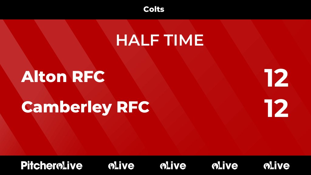AltonRugby's tweet photo. HALF TIME: Alton RFC 12 - 12 Camberley RFC
#ALTCAM #Pitchero
https://t.co/GVo5Tig6Pw https://t.co/HW0yUD3zWj