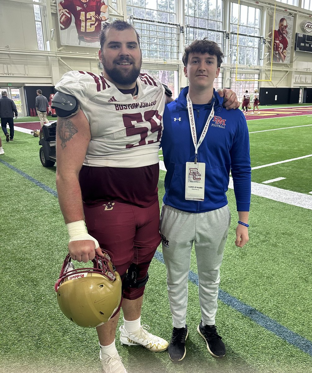 Thank you @BCFootball for having me yesterday and Friday to watch spring practice. Thank you @CoachThurin and @Coachnmcgriff48 for taking time to talk with me. Exited to come back and compete. @HKA_Tanalski @nate33adams