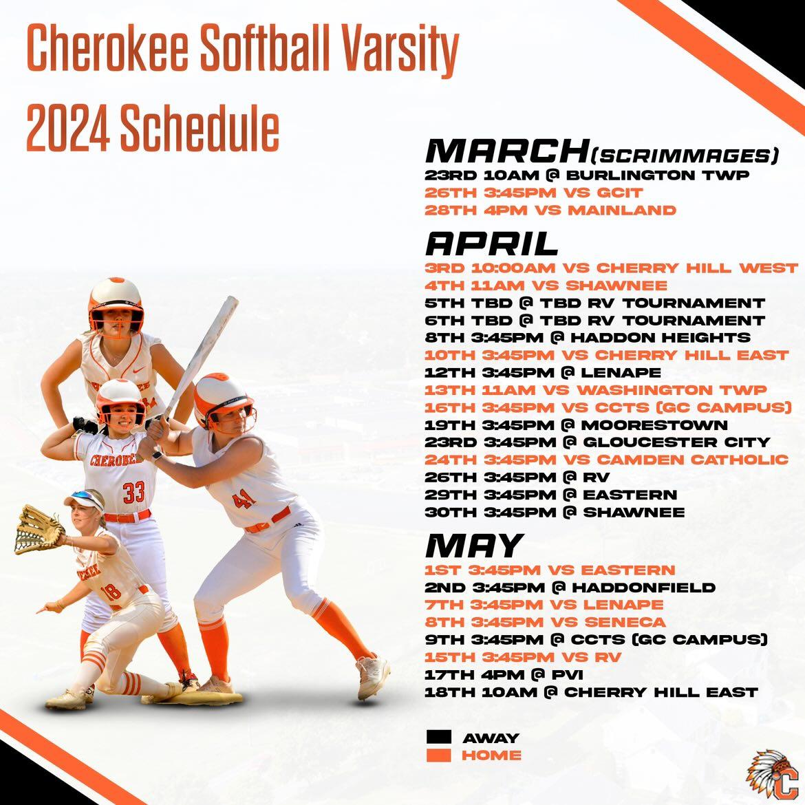 2024 Cherokee Softball schedule.