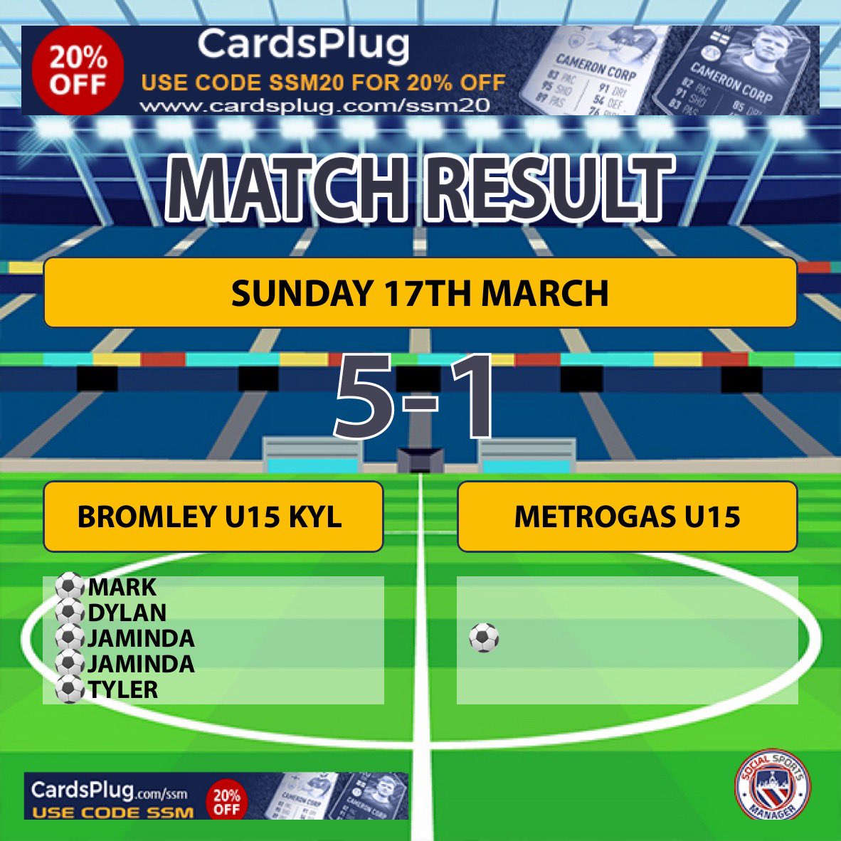 Great match today well done <a href="/bromleyfcyouth/">Bromley FC Youth</a> U15 KYL #WeAreBromley #teamwork <a href="/bromleyfc/">Bromley FC</a> <a href="/KentYouthLeague/">KentYouthLeague</a>