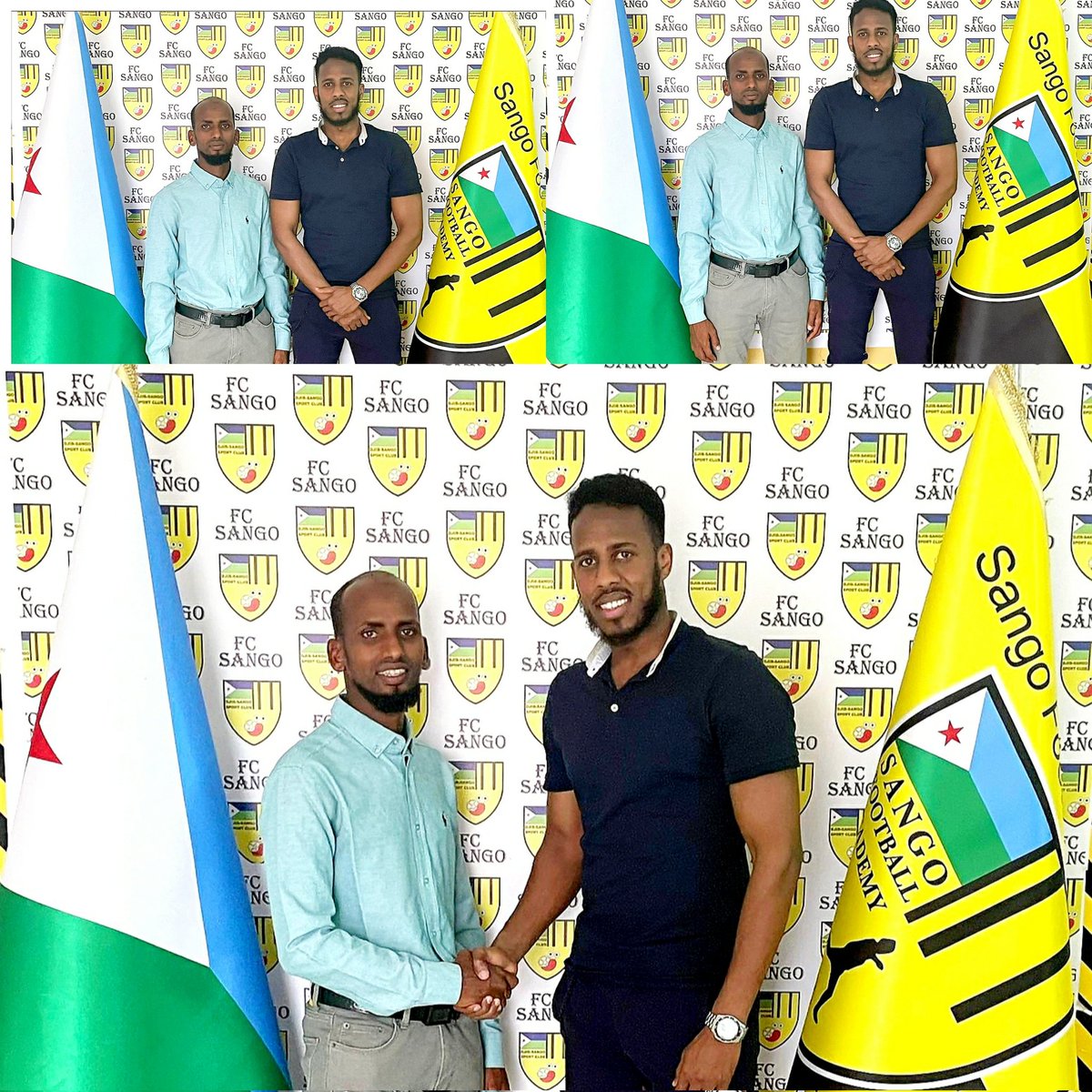 0537Mosango's tweet photo. #Diaspora_de_Djibouti #SG(#ASCV) a visité #Sango Football Académie. Au cours de cette visite, Présidént , a accueilli le président du club #SG, (#ASCV) M.#Mohamed_, Président a remercié pour la visite et a discuté de la manière dont l'Académie de football peut être améliorée. https://t.co/Db2gK5rNaw