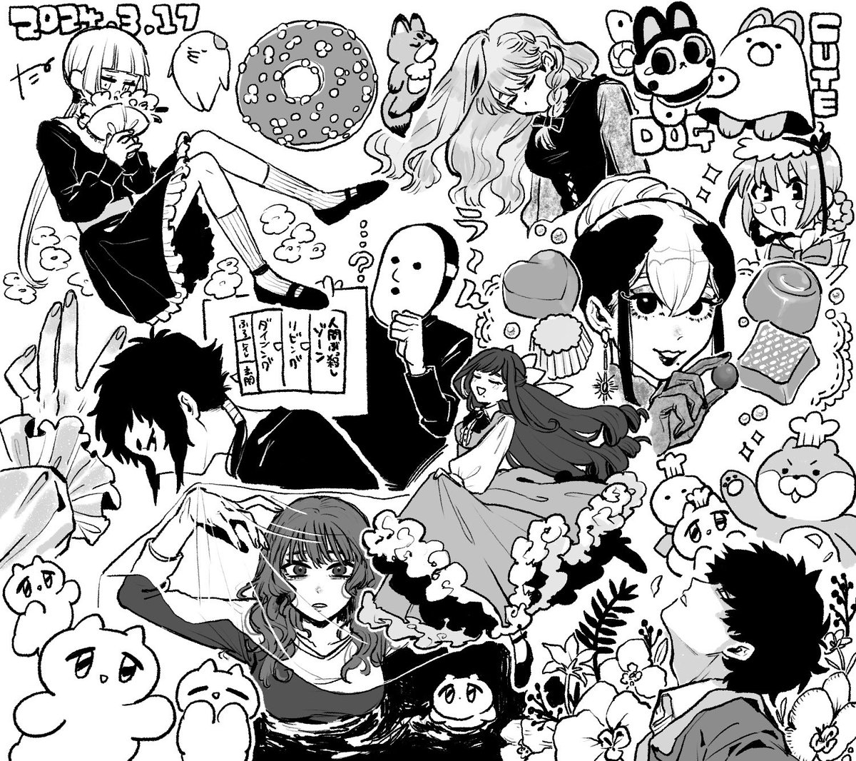 絵が描けない(自分の描くものの完成度に納得いかない)よ〜!となってる時期なので久々に描きたいものガサガサ描く落描き詰めした!!!!楽しかった!ヨシ! 