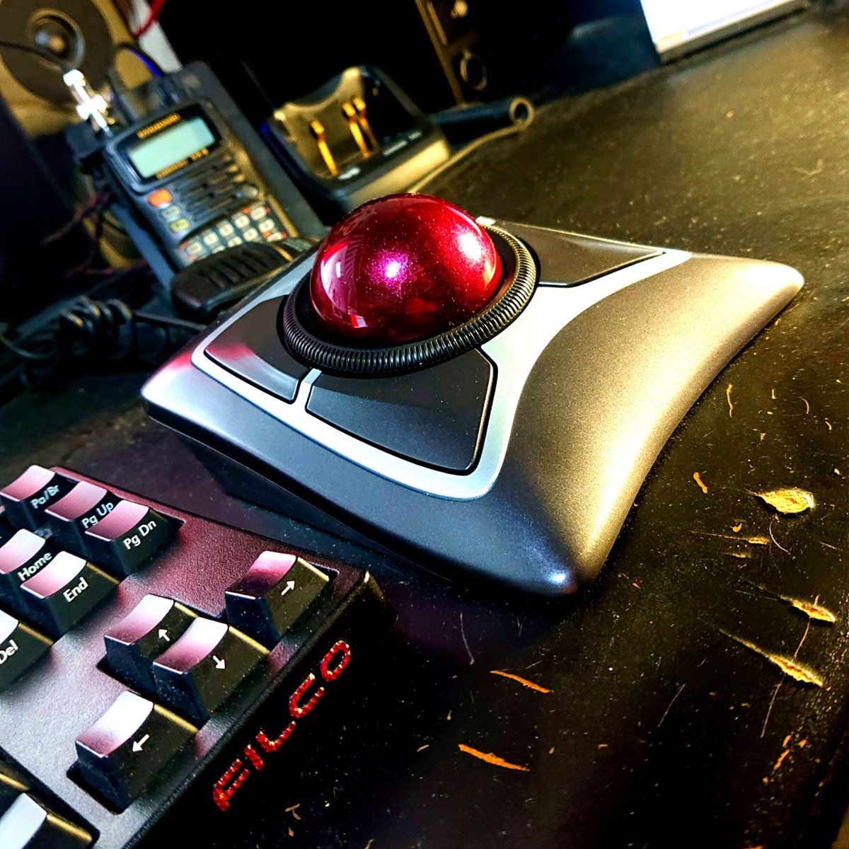 TOMCAT_D's tweet photo. #Kensington の #エキスパートマウス を使い始めて6日で気になる点が一つ。
数十秒放置するとスリープするのか、球を回し始めの反応がほんの一瞬なくなる事かな。
ワイアレスでもないのに。
まぁ、そういう仕様なんだろ。
慣れれば問題はないレベル。
#トラックボール #EM7 #入力装置 #マウス https://t.co/nuUZsfSbmd