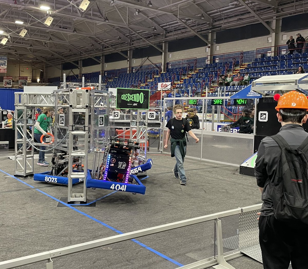 Jon Graham (@mistergraham4) on Twitter photo Hanging out with <a href="/IronTigers4041/">Iron Tigers Robotics</a> as qualifying matches wrap up at NE District Pine Tree.
<a href="/FRCTeams/">FIRST Robotics Competition</a> <a href="/mainedoeltt/">Learning Through Technology at Maine DOE</a> <a href="/mdoenews/">ME Dept of Education</a> Hanging out with <a href="/IronTigers4041/">Iron Tigers Robotics</a> as qualifying matches wrap up at NE District Pine Tree.
<a href="/FRCTeams/">FIRST Robotics Competition</a> <a href="/mainedoeltt/">Learning Through Technology at Maine DOE</a> <a href="/mdoenews/">ME Dept of Education</a>