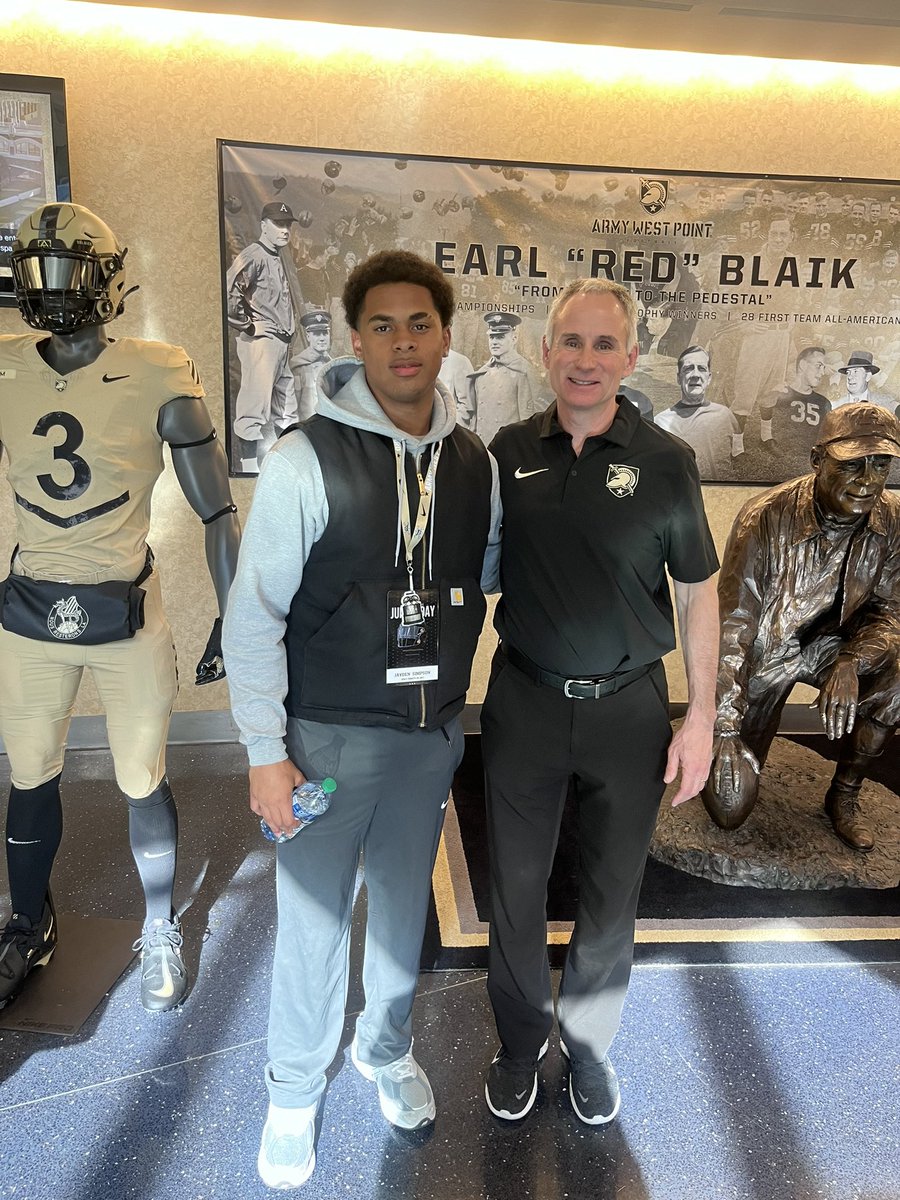 Had a great day at Army West Point. Thank you @CoachJohnLoose for the invite. @CoachASmith3 @CoachJeffMonken @RecruitHTFB